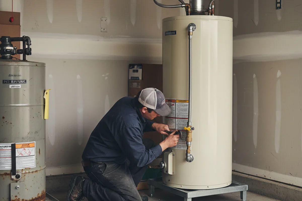 Water heater and shutoff valve replacement in Wind Ridge